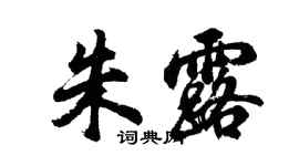 胡問遂朱露行書個性簽名怎么寫