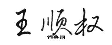 駱恆光王順權行書個性簽名怎么寫