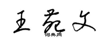 梁錦英王苑文草書個性簽名怎么寫