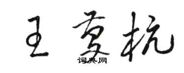 駱恆光王慶杭草書個性簽名怎么寫