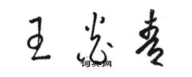 駱恆光王炎青草書個性簽名怎么寫