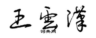 曾慶福王雲漢草書個性簽名怎么寫