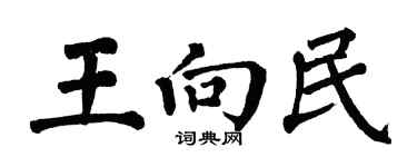 翁闓運王向民楷書個性簽名怎么寫