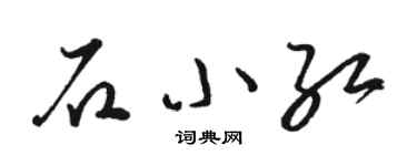 駱恆光石小紅草書個性簽名怎么寫