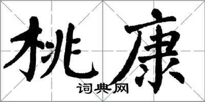 翁闓運桃康楷書怎么寫