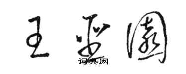 駱恆光王聖園草書個性簽名怎么寫