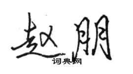 駱恆光趙朋行書個性簽名怎么寫