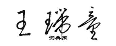 駱恆光王瑞童草書個性簽名怎么寫