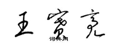 梁錦英王賽亮草書個性簽名怎么寫