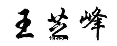 胡問遂王芝峰行書個性簽名怎么寫