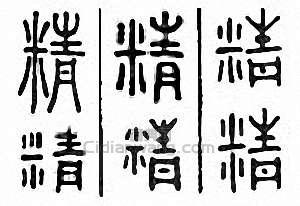 “精”篆刻印章