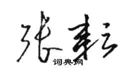 駱恆光張耘草書個性簽名怎么寫