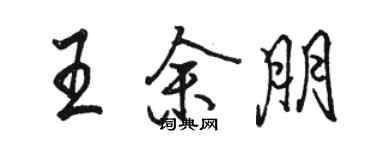 駱恆光王余朋行書個性簽名怎么寫