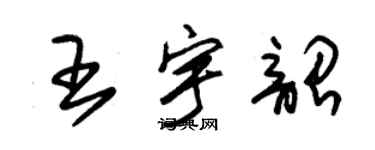 朱錫榮王宇韶草書個性簽名怎么寫