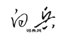 駱恆光白兵草書個性簽名怎么寫