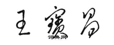 駱恆光王寶昌草書個性簽名怎么寫