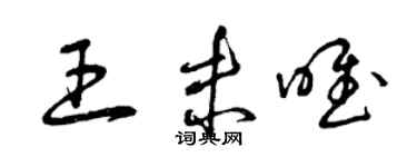 曾慶福王未唯草書個性簽名怎么寫
