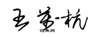 朱錫榮王萬杭草書個性簽名怎么寫