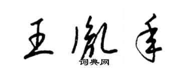 梁錦英王胤年草書個性簽名怎么寫