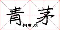袁強青茅楷書怎么寫