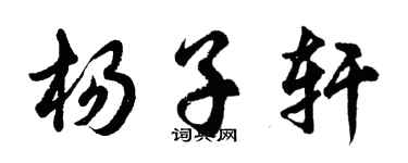 胡問遂楊子軒行書個性簽名怎么寫
