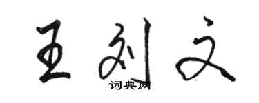 駱恆光王劉文行書個性簽名怎么寫