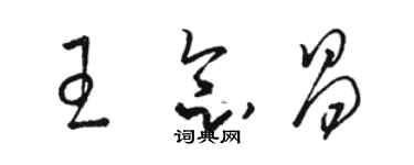 駱恆光王念昌草書個性簽名怎么寫