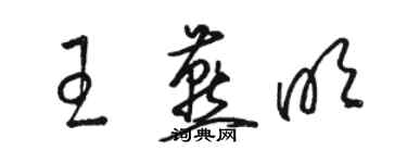 駱恆光王燕明草書個性簽名怎么寫