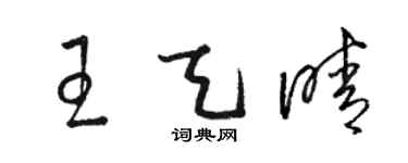 駱恆光王天晴草書個性簽名怎么寫