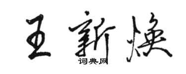駱恆光王新煥行書個性簽名怎么寫