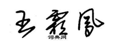 朱錫榮王霜鳳草書個性簽名怎么寫