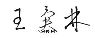 駱恆光王異林草書個性簽名怎么寫