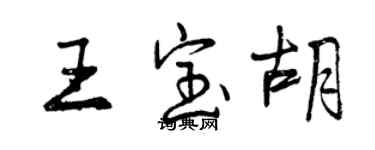 曾慶福王寶胡行書個性簽名怎么寫