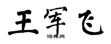 翁闓運王軍飛楷書個性簽名怎么寫