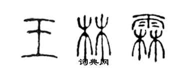 陳聲遠王林霖篆書個性簽名怎么寫