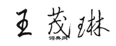 駱恆光王茂琳行書個性簽名怎么寫