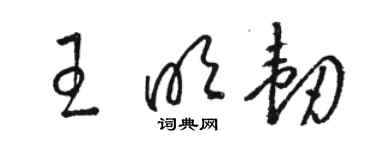 駱恆光王明韌草書個性簽名怎么寫