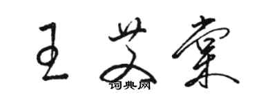 駱恆光王艾棠草書個性簽名怎么寫