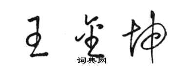 駱恆光王金坤草書個性簽名怎么寫