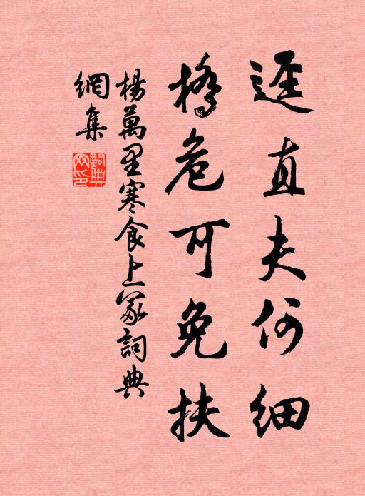 楊萬里逕直夫何細!橋危可免扶?書法作品欣賞
