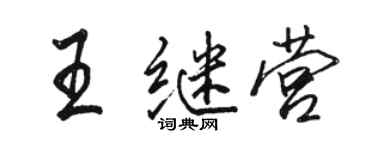 駱恆光王繼營行書個性簽名怎么寫