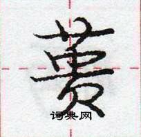 龐中華寫的硬筆行書蕢