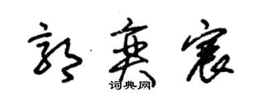 朱錫榮郭奕宸草書個性簽名怎么寫