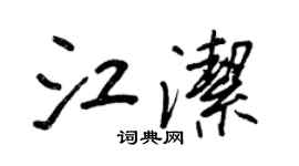 王正良江潔行書個性簽名怎么寫