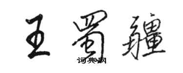 駱恆光王蜀疆行書個性簽名怎么寫