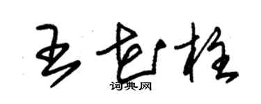 朱錫榮王花柱草書個性簽名怎么寫