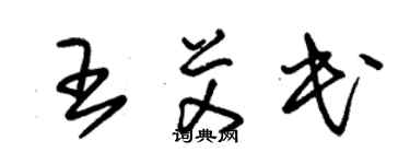 朱錫榮王艾民草書個性簽名怎么寫