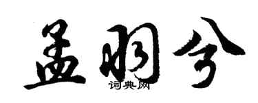 胡問遂孟羽兮行書個性簽名怎么寫