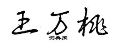 曾慶福王萬桃草書個性簽名怎么寫