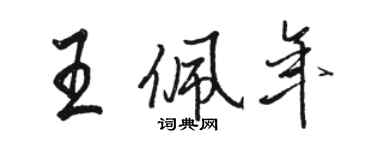 駱恆光王佩年行書個性簽名怎么寫